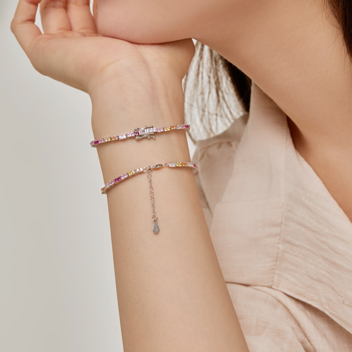 [Lumi Jewels]Delicate Romantic Heart Shape Lover Bracelet