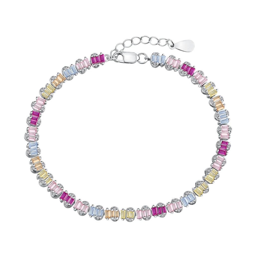 [Lumi Jewels]Delicate Colorful Emerald Cut Party Bracelet