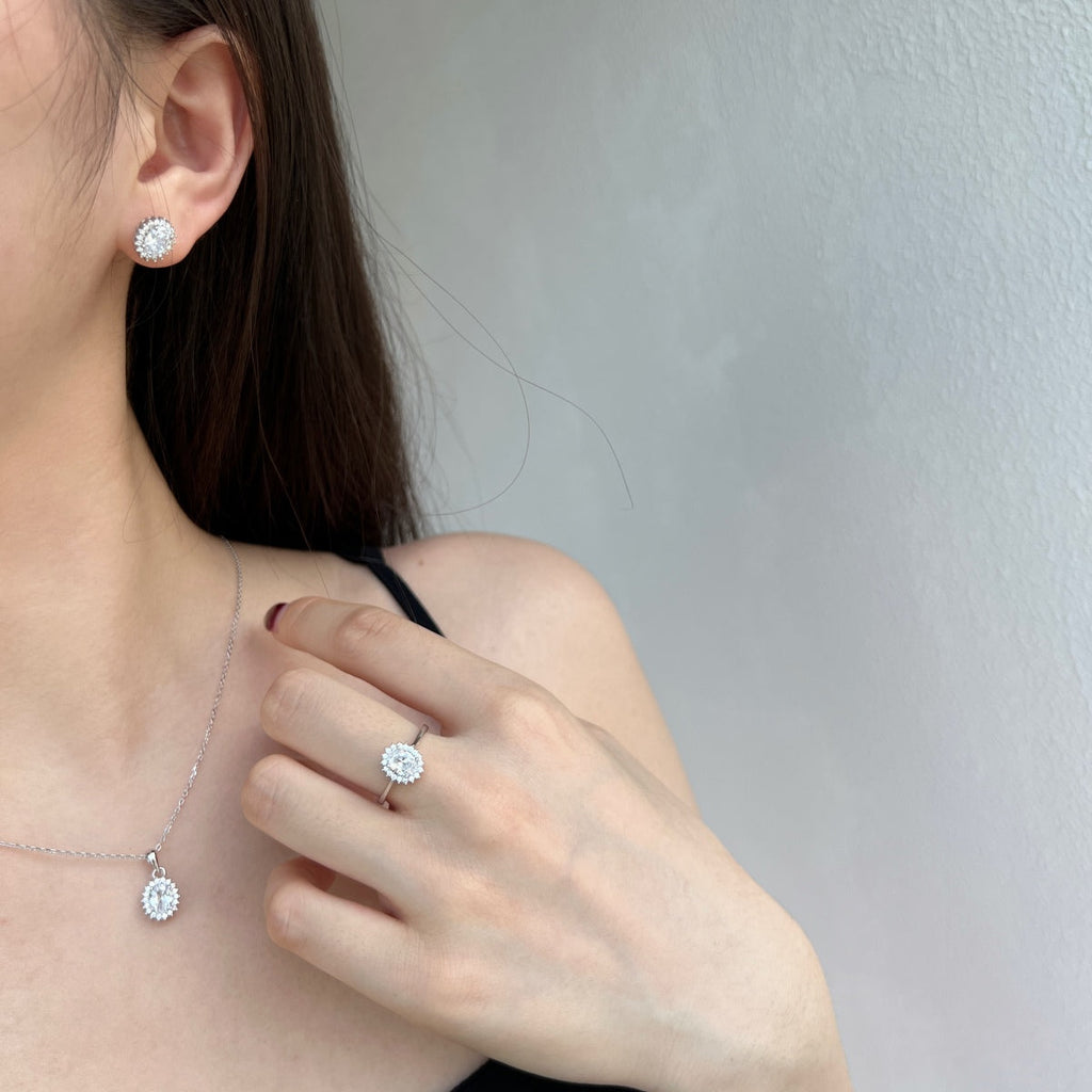 [Lumi Jewels]Delicate Radiant Oval Cut Daily Earrings