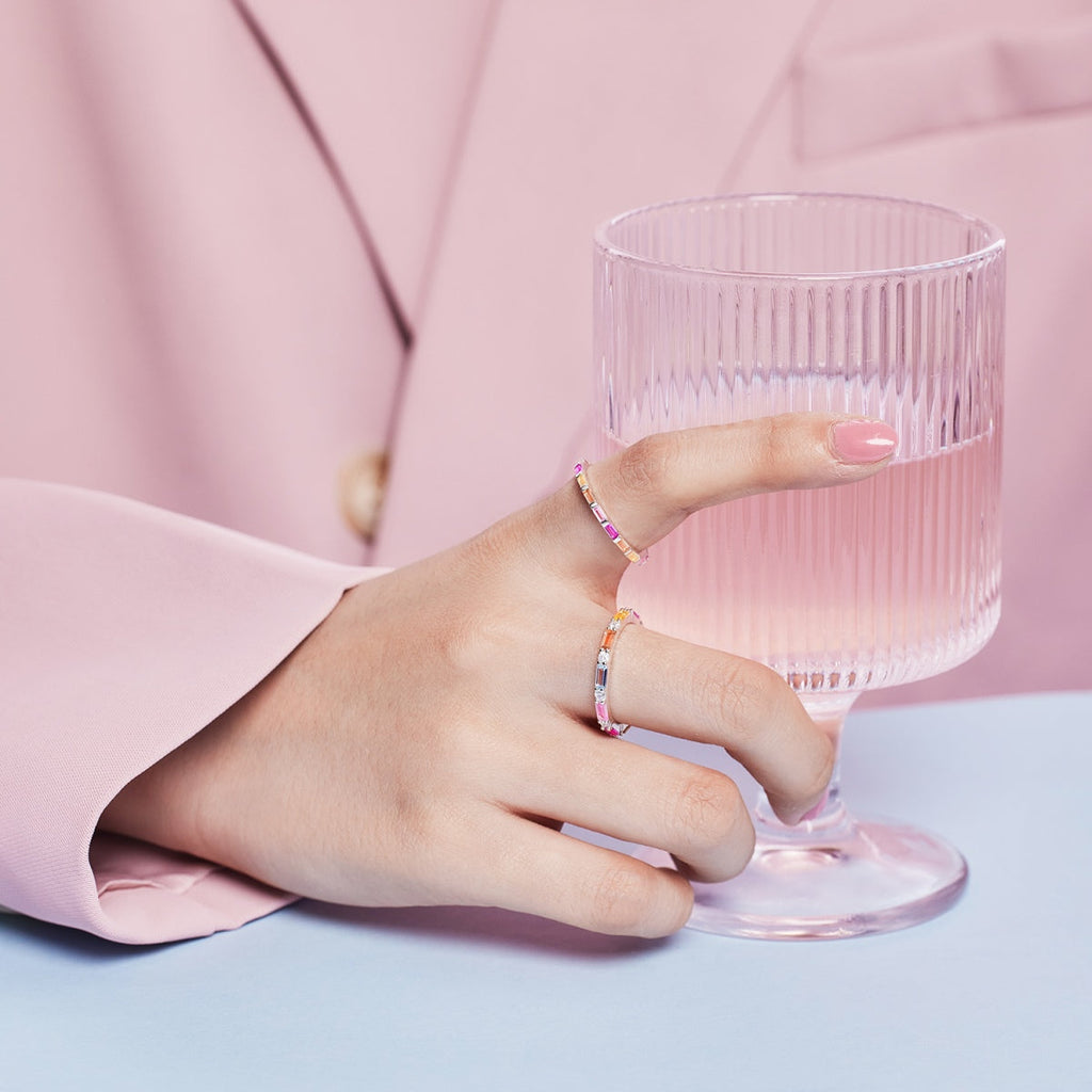 [Lumi Jewels]Lively In Shades Elegant Radiant Cut Daily Ring