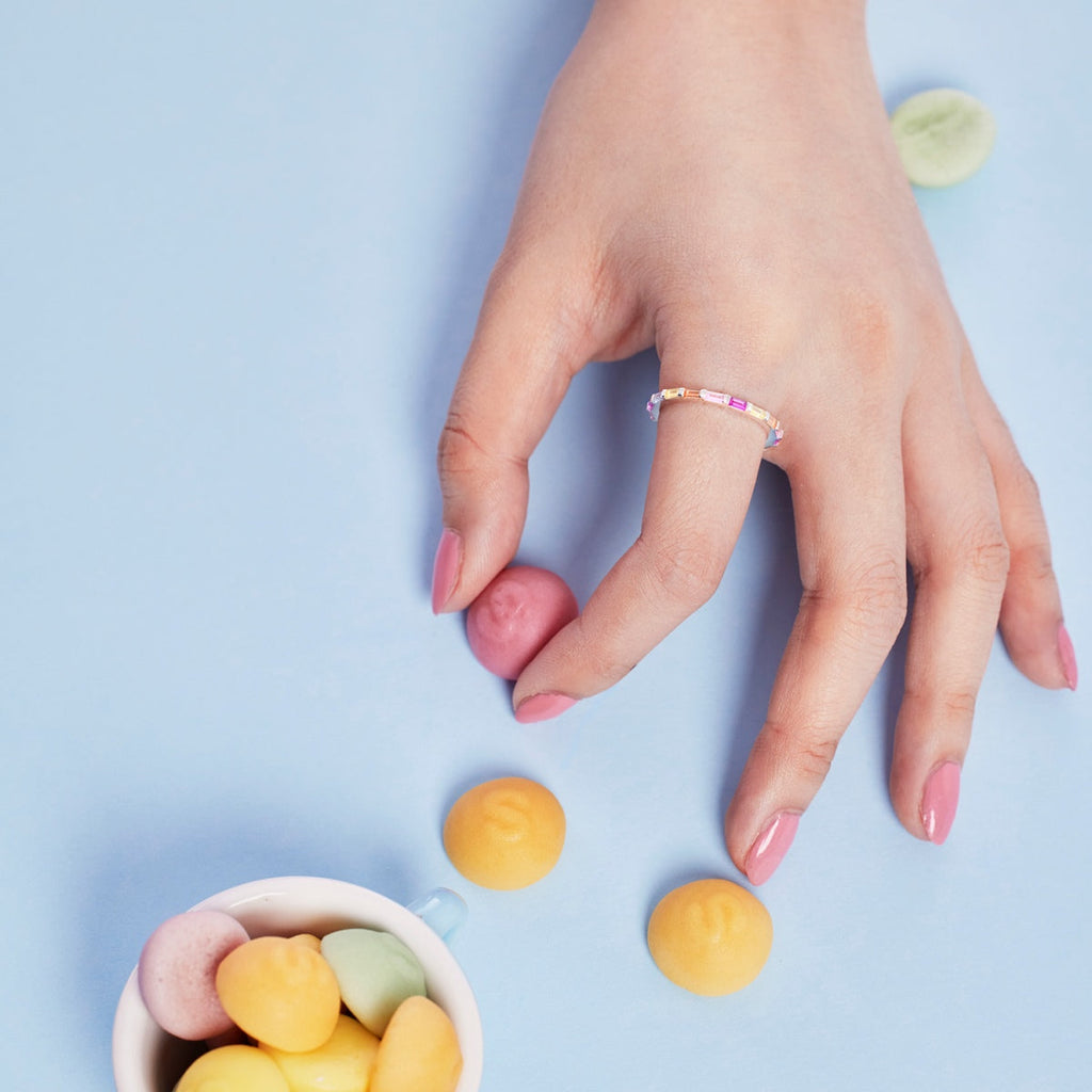 [Lumi Jewels]Lively In Shades Elegant Radiant Cut Daily Ring