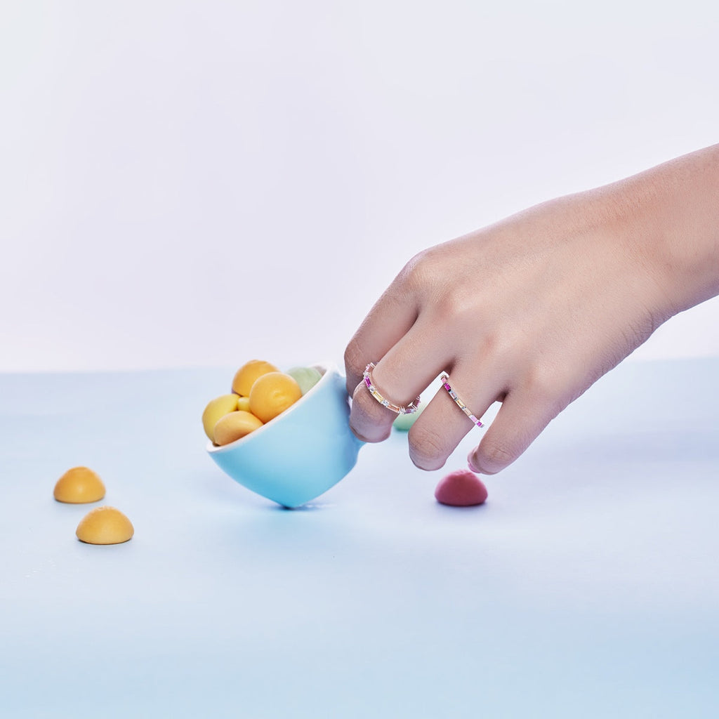 [Lumi Jewels]Lively In Shades Elegant Radiant Cut Daily Ring