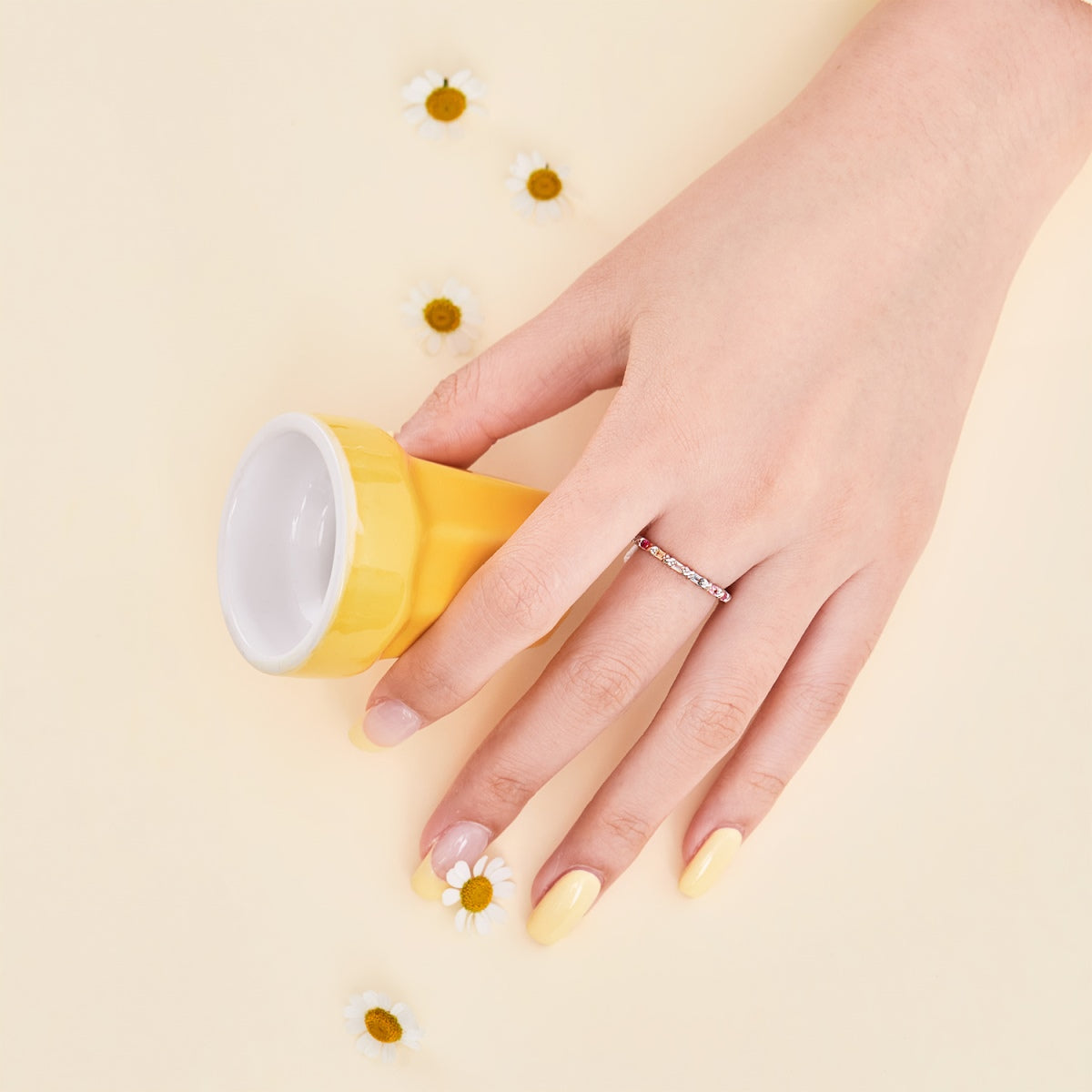 [Lumi Jewels]Charming Colorful Round Cut Daily Ring