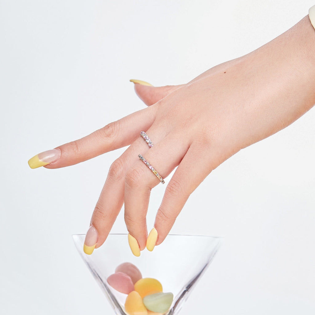 [Lumi Jewels]Charming Colorful Round Cut Daily Ring