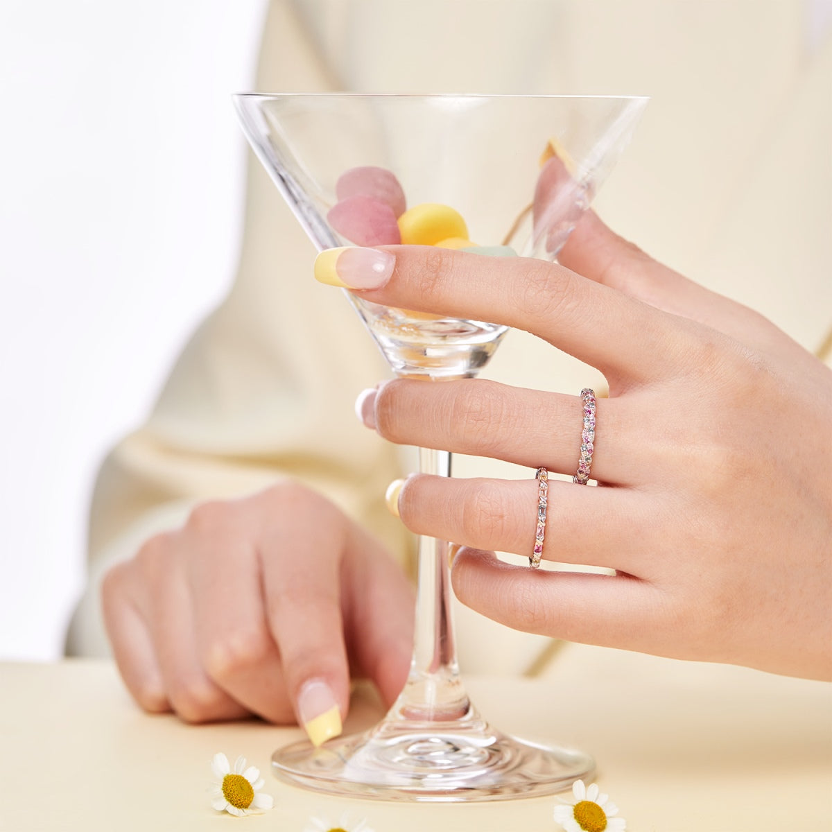 [Lumi Jewels]Charming Colorful Round Cut Daily Ring