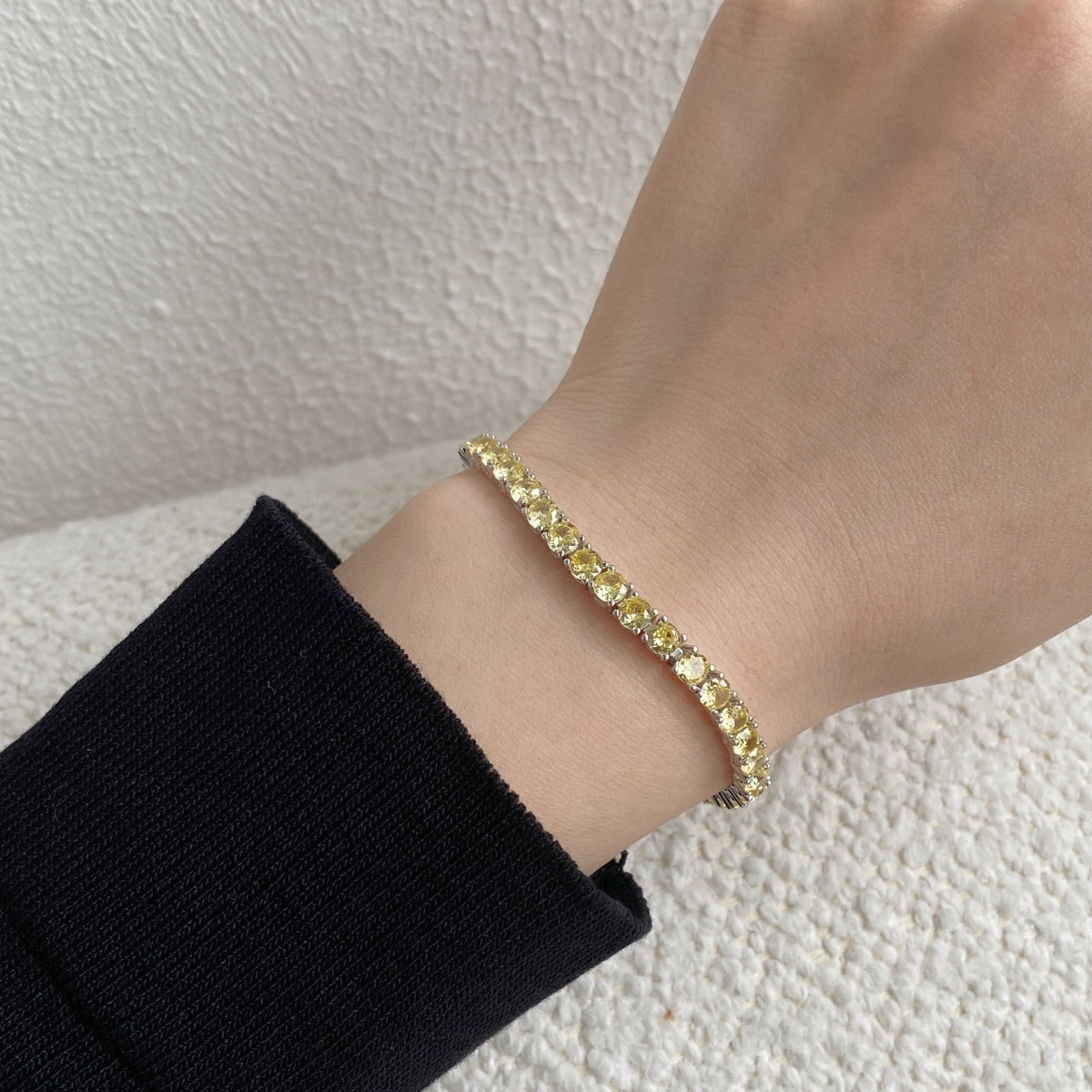 [Lumi Jewels]Ornate Dazzling Round Cut Tennis Bracelet