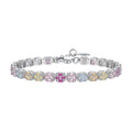 [Lumi Jewels]Delicate Colorful Emerald Cut Daily Bracelet