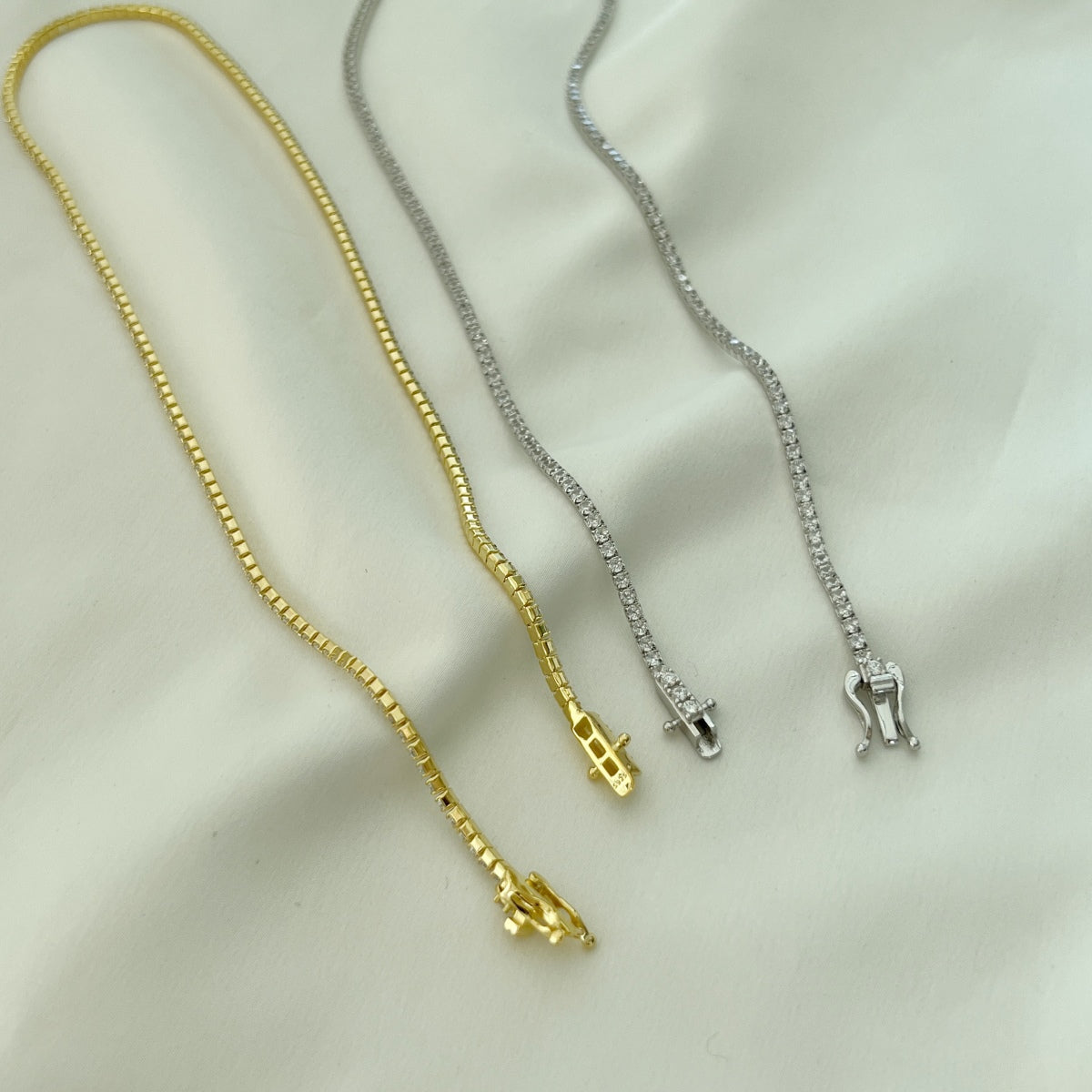 [Lumi Jewels]Delicate Round Shape Tennis Necklace