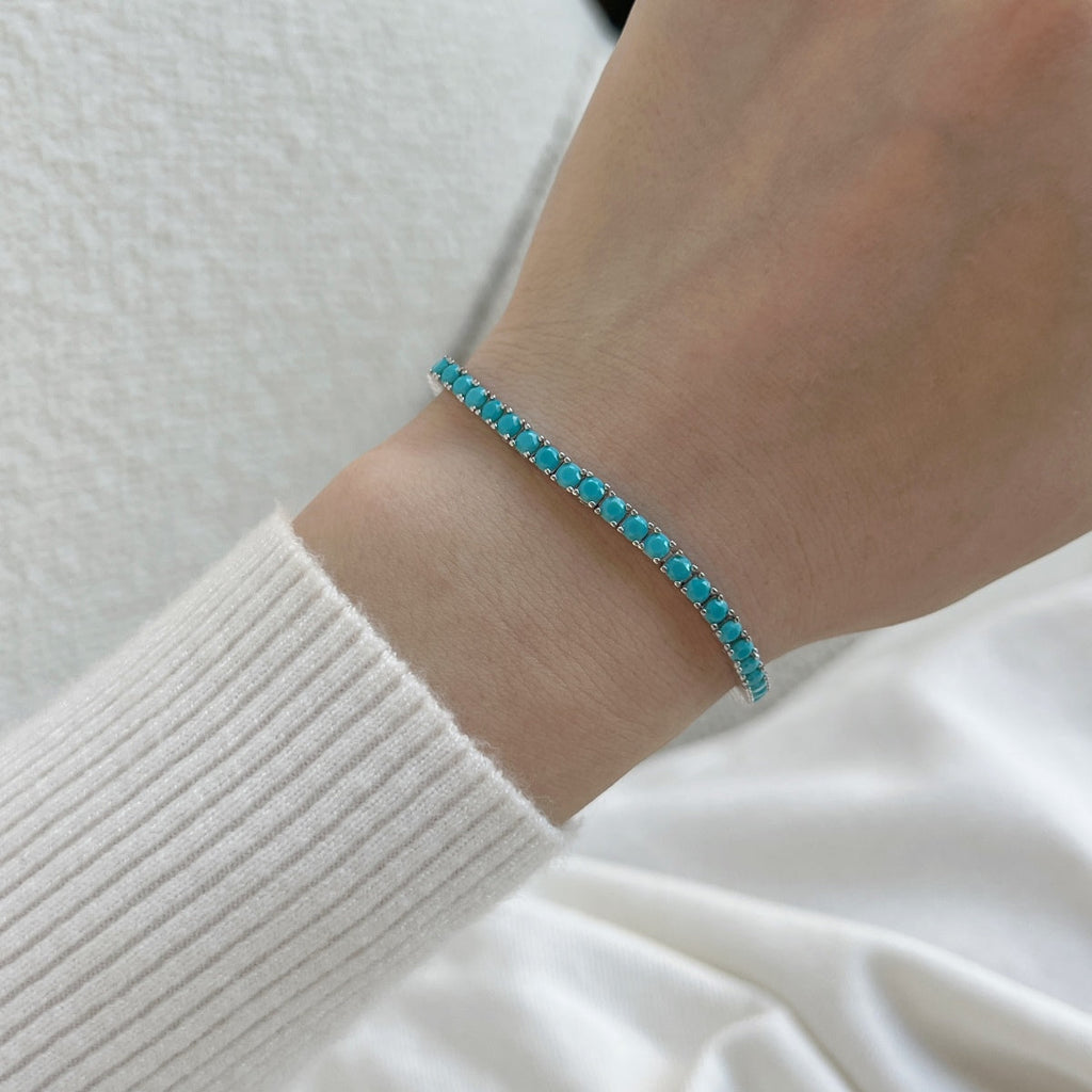 [Lumi Jewels]Dainty Charming Round Cut Tennis Bracelet