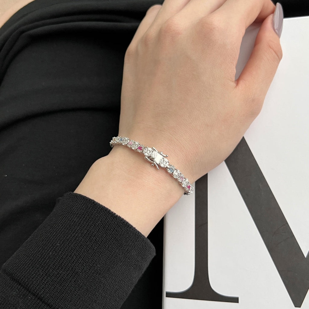 [Lumi Jewels]Dazzling Radiant Multi Cut Daily Bracelet