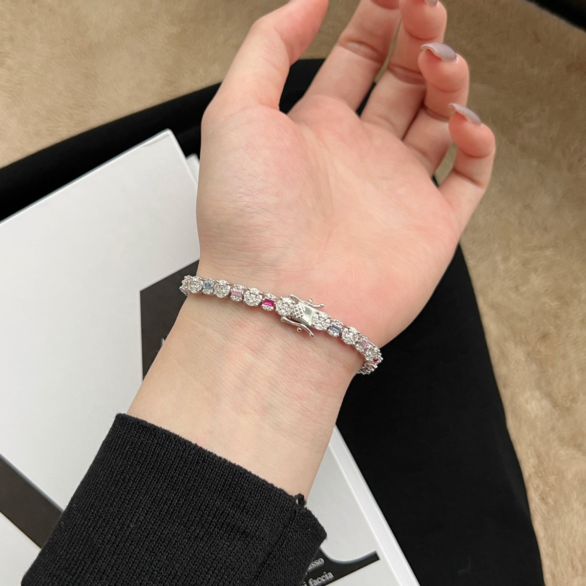 [Lumi Jewels]Dazzling Radiant Multi Cut Daily Bracelet