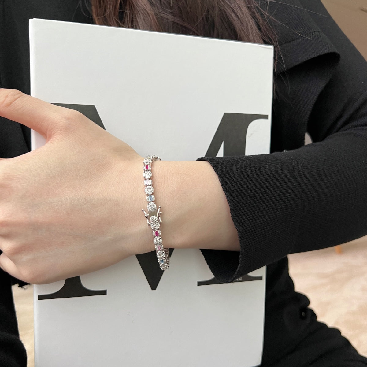 [Lumi Jewels]Dazzling Radiant Multi Cut Daily Bracelet