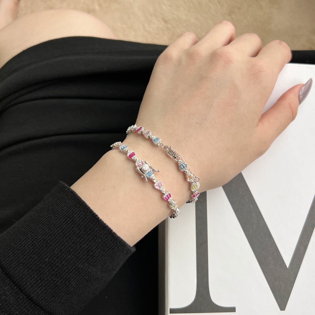 [Lumi Jewels]Radiant Water Drop Shape Daily Bracelet