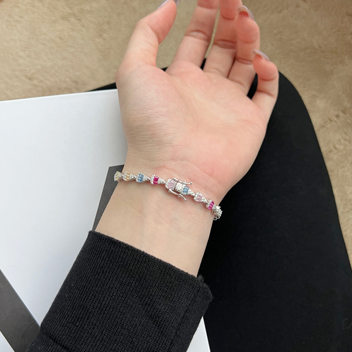 [Lumi Jewels]Radiant Water Drop Shape Daily Bracelet