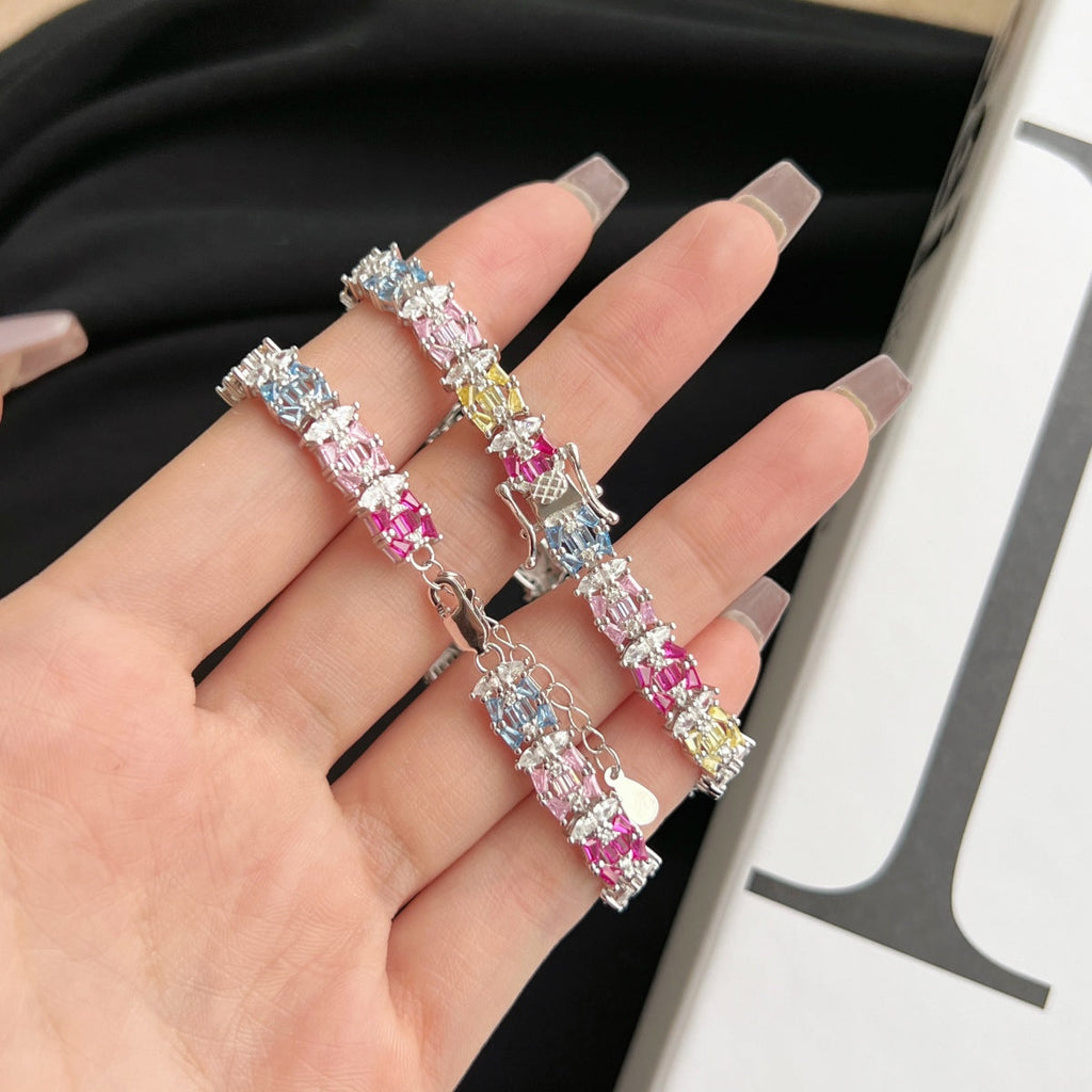 [Lumi Jewels]Delicate Colorful Multi Cut Party Bracelet