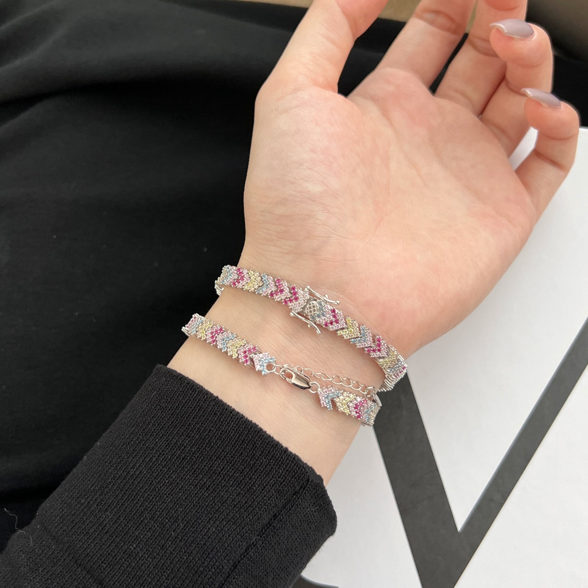 [Lumi Jewels]Ornate Sparkling Round Cut Party Bracelet