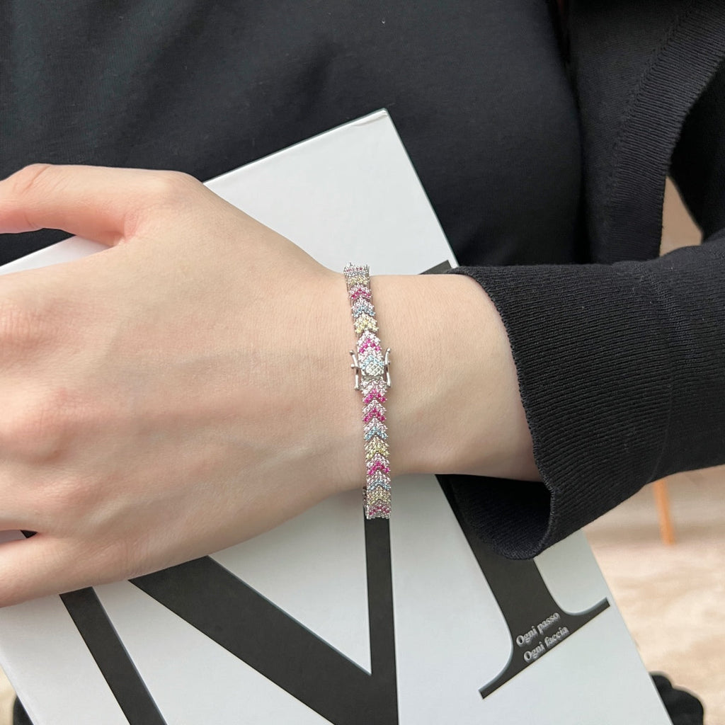 [Lumi Jewels]Ornate Sparkling Round Cut Party Bracelet