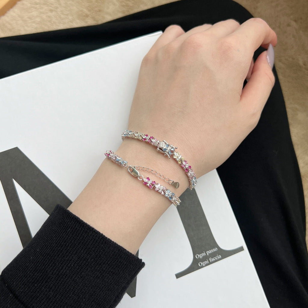 [Lumi Jewels]Radiant Colorful Emerald Cut Party Bracelet