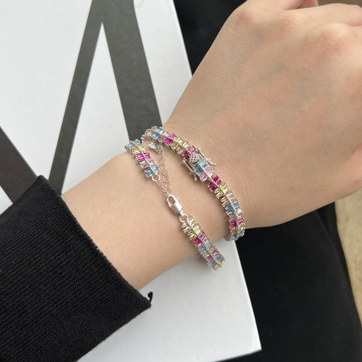 [Lumi Jewels]Sparkling Exquisite Multi Cut Party Bracelet