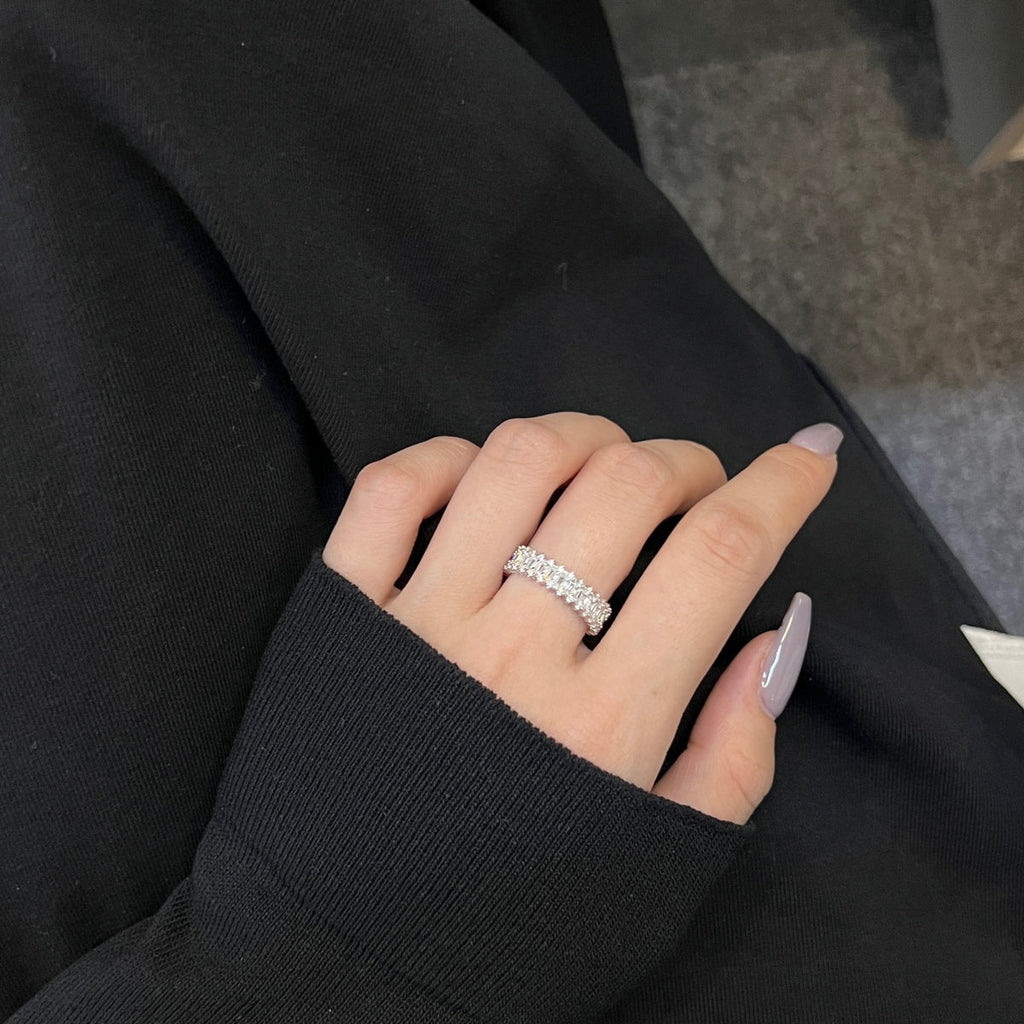 [Lumi Jewels]Splashy Ornate Emerald Cut Cocktail Ring