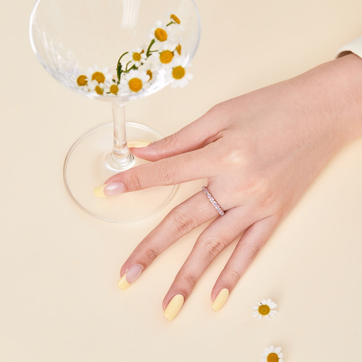 [Lumi Jewels]Dainty Ebullient Round Cut Daily Ring