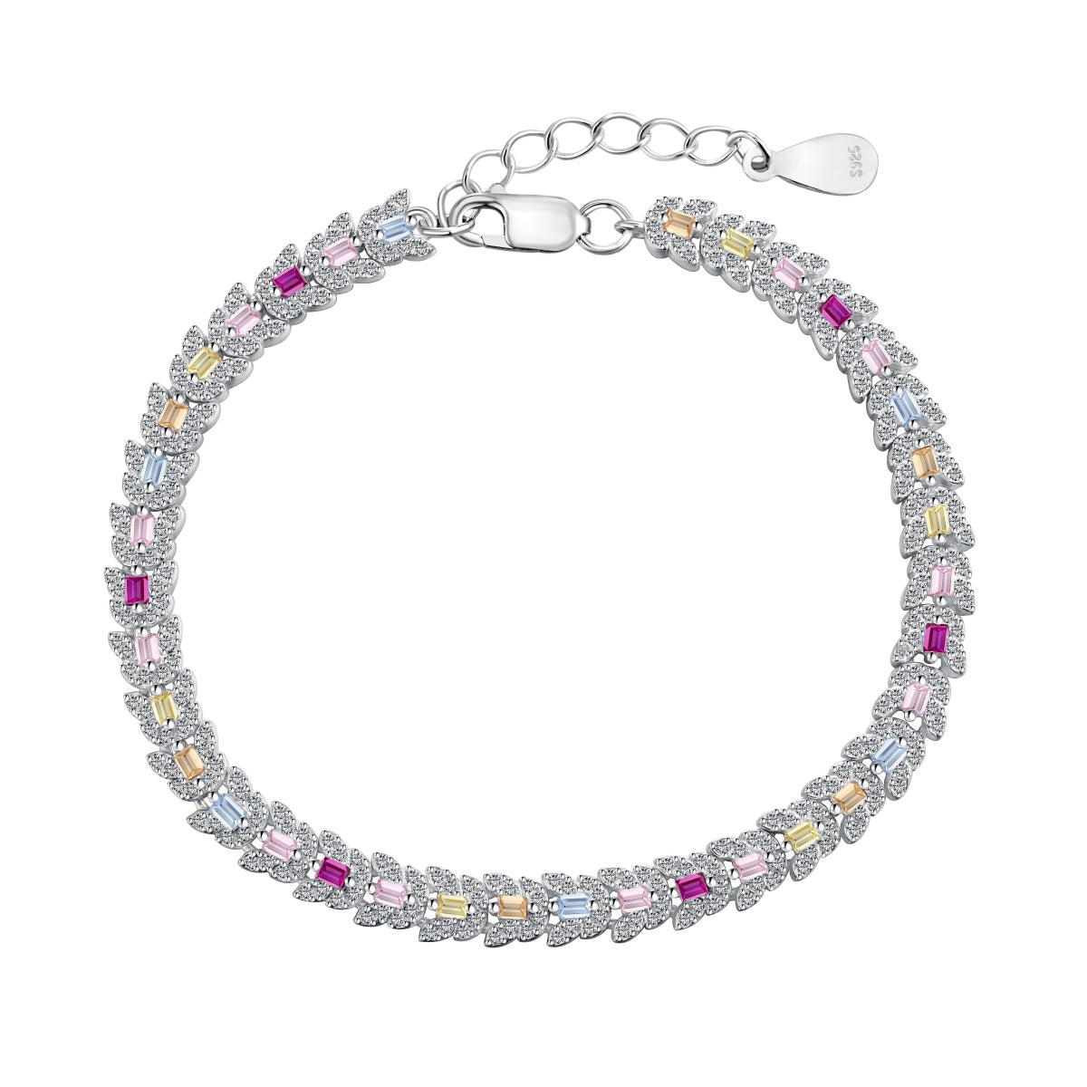 [Lumi Jewels]Delicate Colorful Multi Cut Daily Bracelet