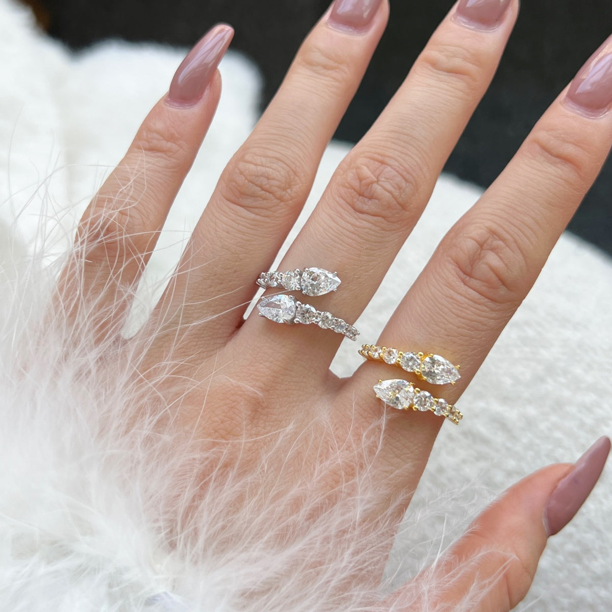 [Lumi Jewels]Delicate Lively Snake Shape Daily Ring