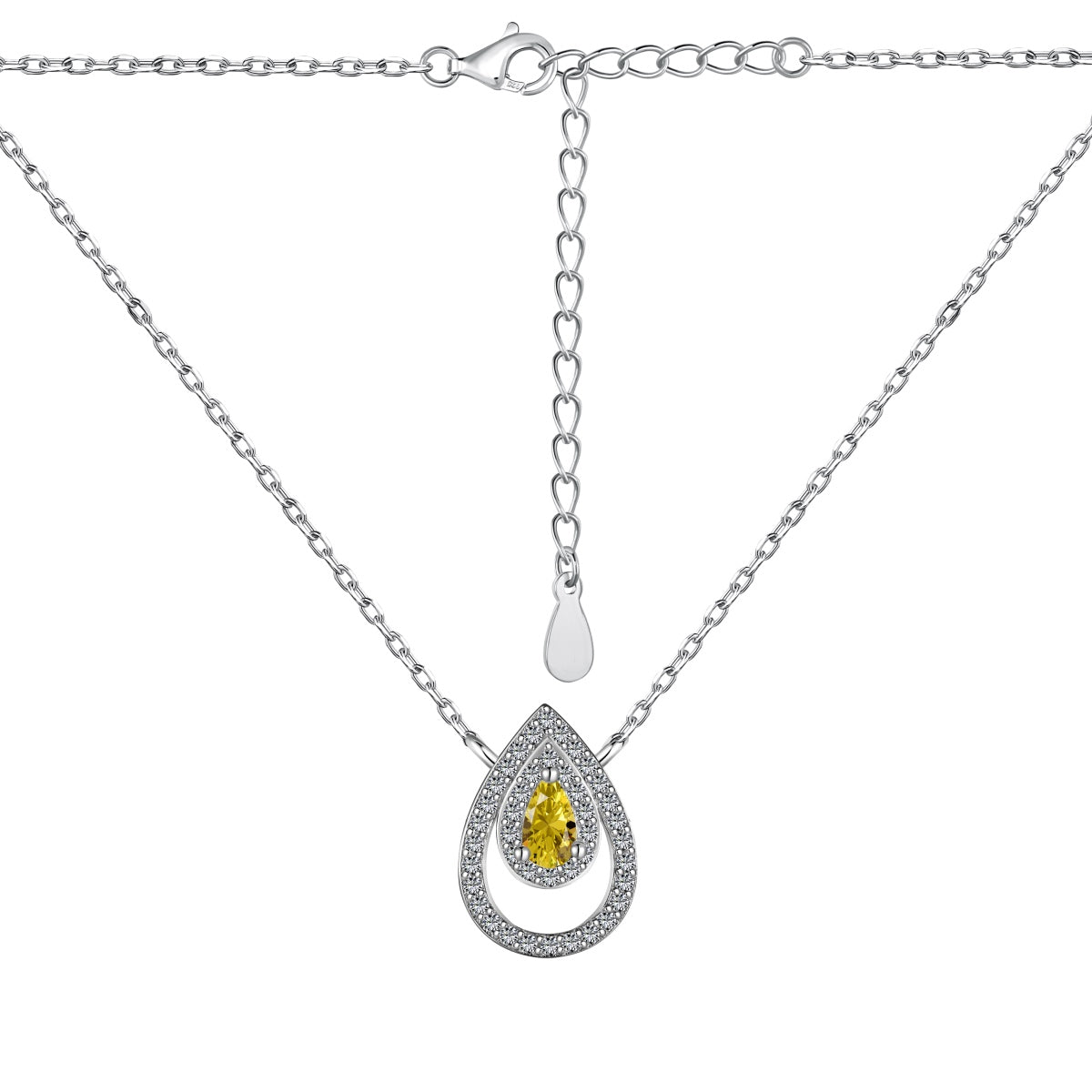 [Lumi Jewels]Sparkling Pear Cut Necklace