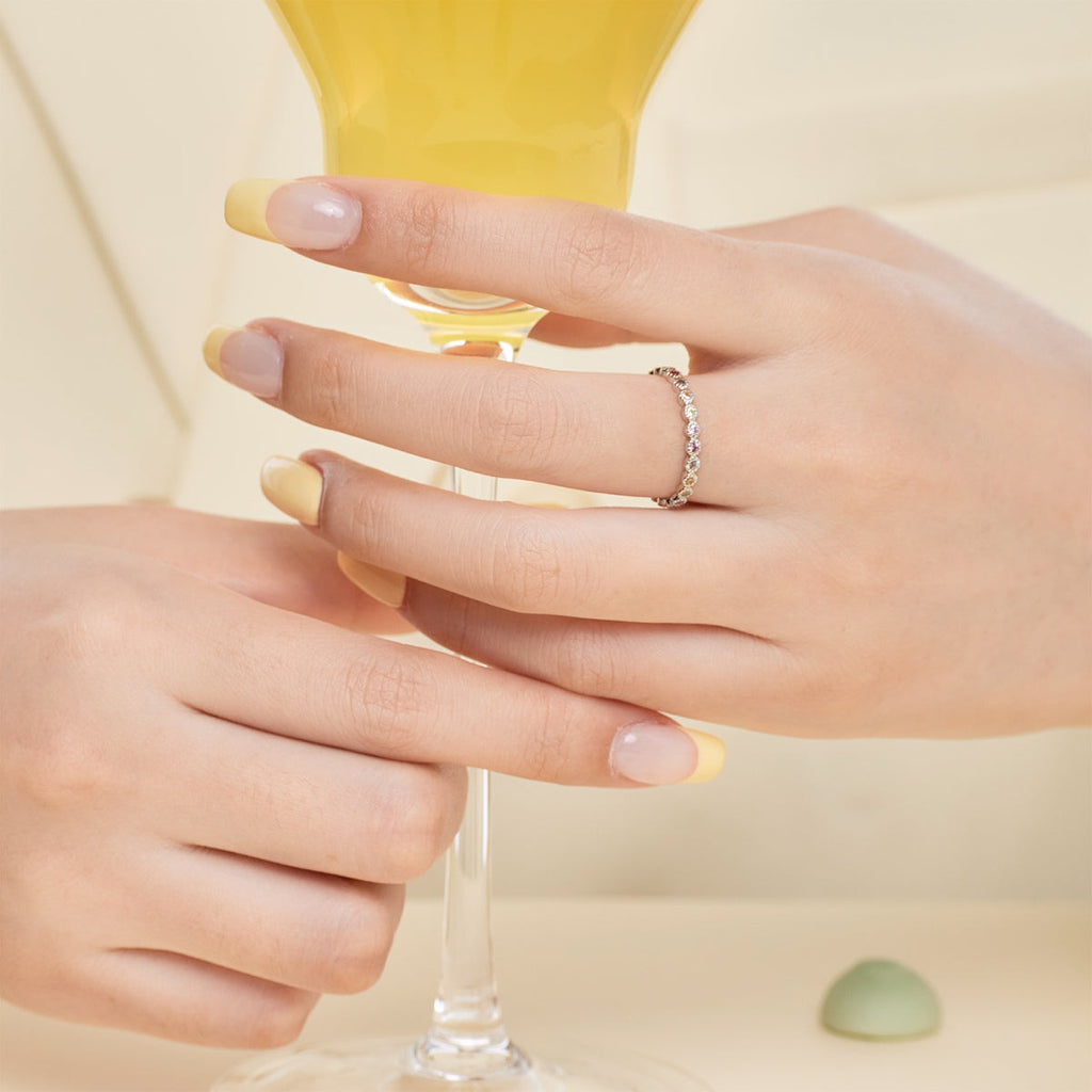 [Lumi Jewels]Radiant Sparkling Round Cut Daily Ring