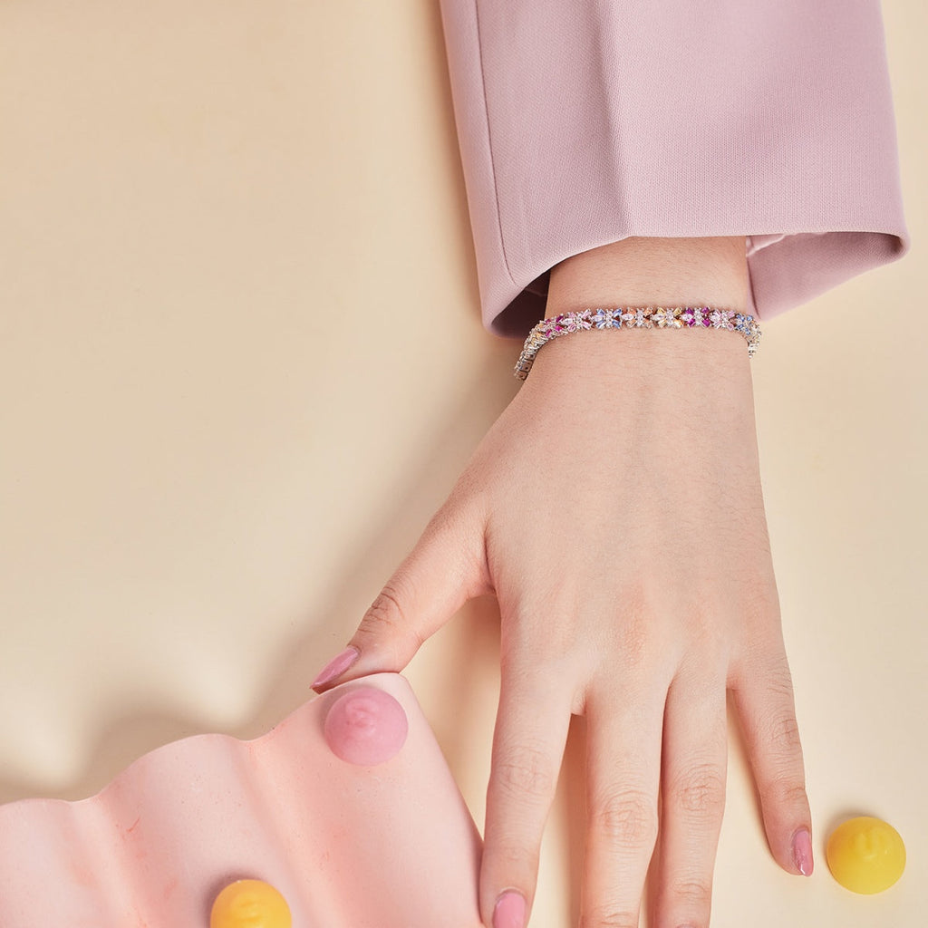 [Lumi Jewels]Radiant Colorful Emerald Cut Party Bracelet