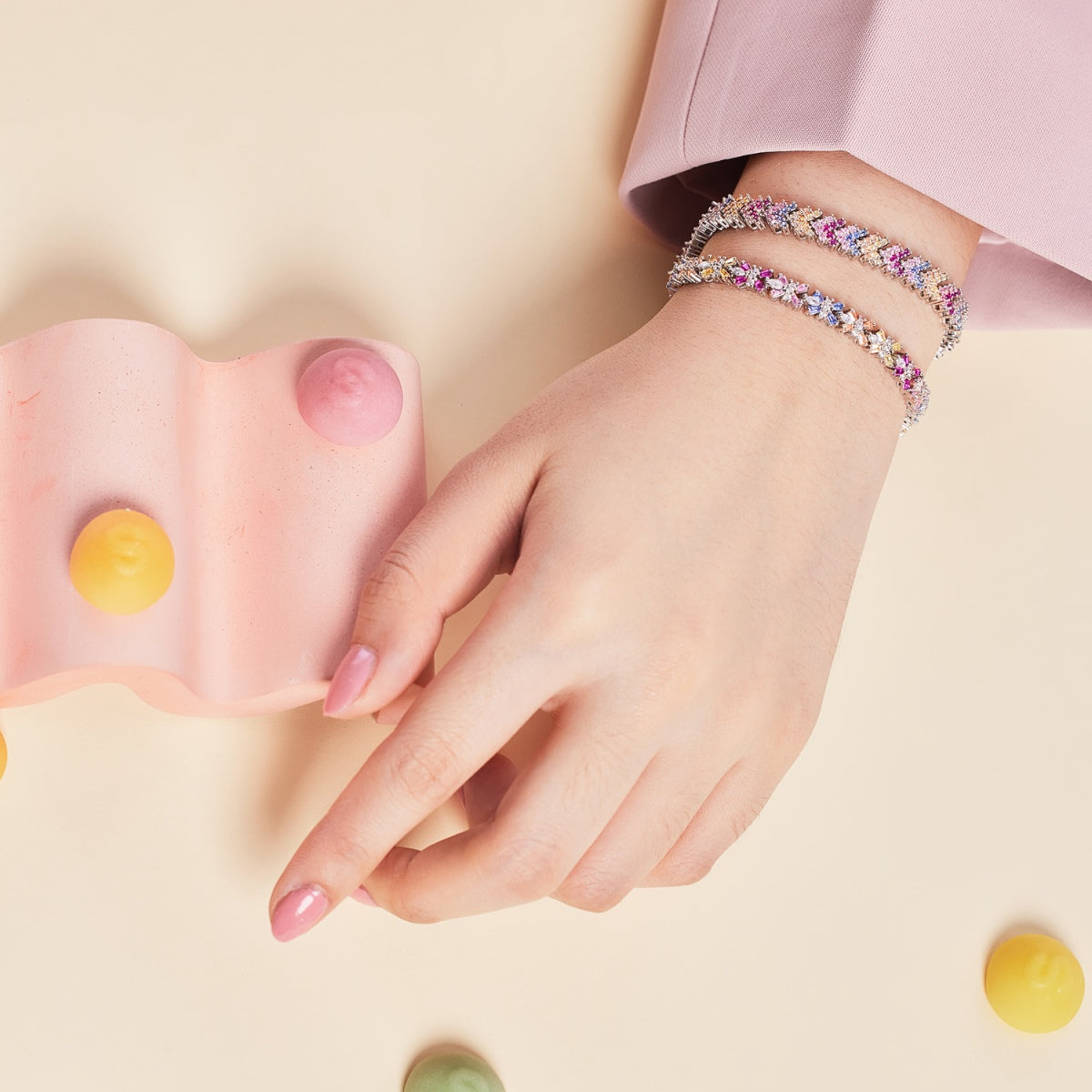 [Lumi Jewels]Ornate Sparkling Round Cut Party Bracelet