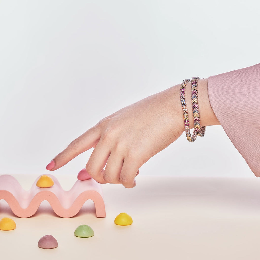 [Lumi Jewels]Ornate Sparkling Round Cut Party Bracelet