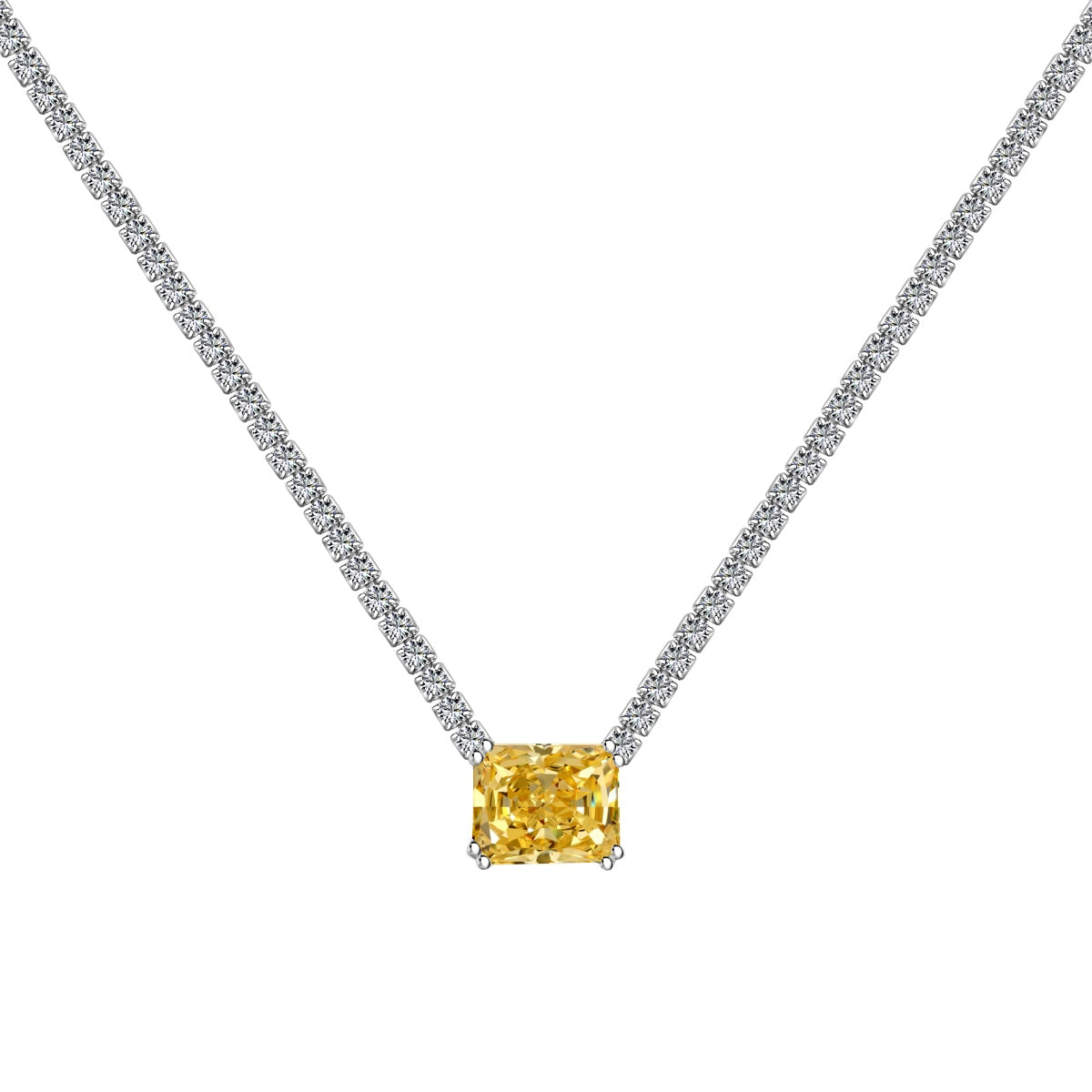 [Lumi Jewels]4.0 Carat Elegant Radiant Cut Necklace
