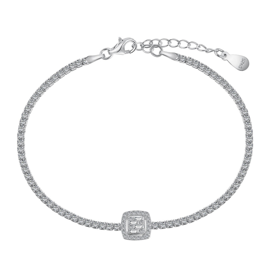 [Lumi Jewels]Luxurious Dazzling Square Shape Banquet Bracelet