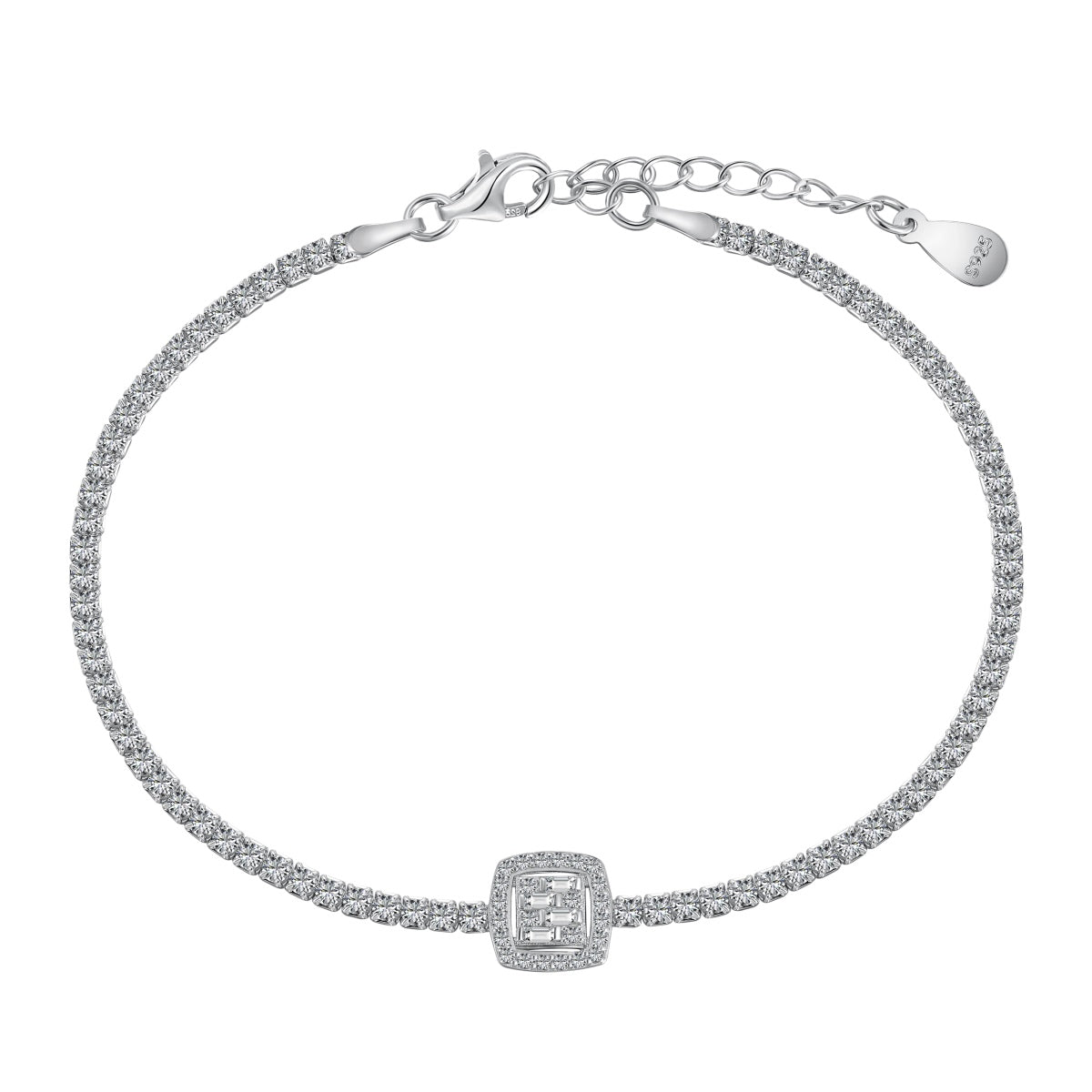 [Lumi Jewels]Luxurious Dazzling Square Shape Banquet Bracelet