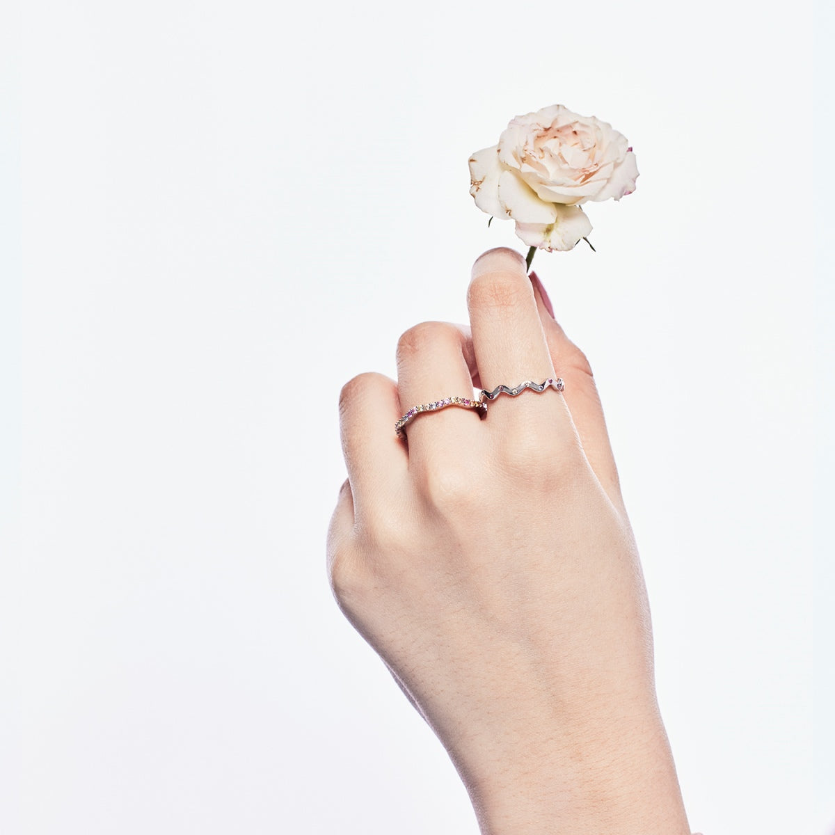 [Lumi Jewels]Dainty Colorful Round Cut Party Ring