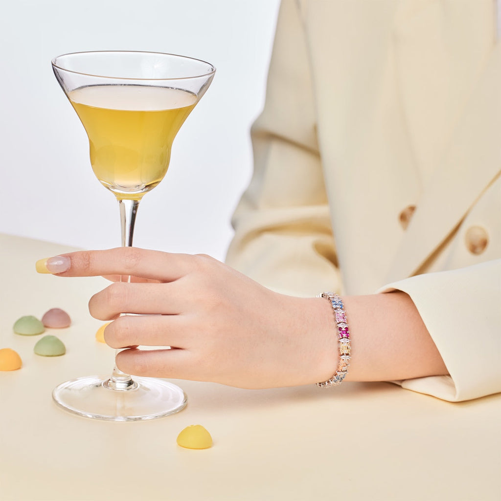 [Lumi Jewels]Delicate Colorful Multi Cut Party Bracelet