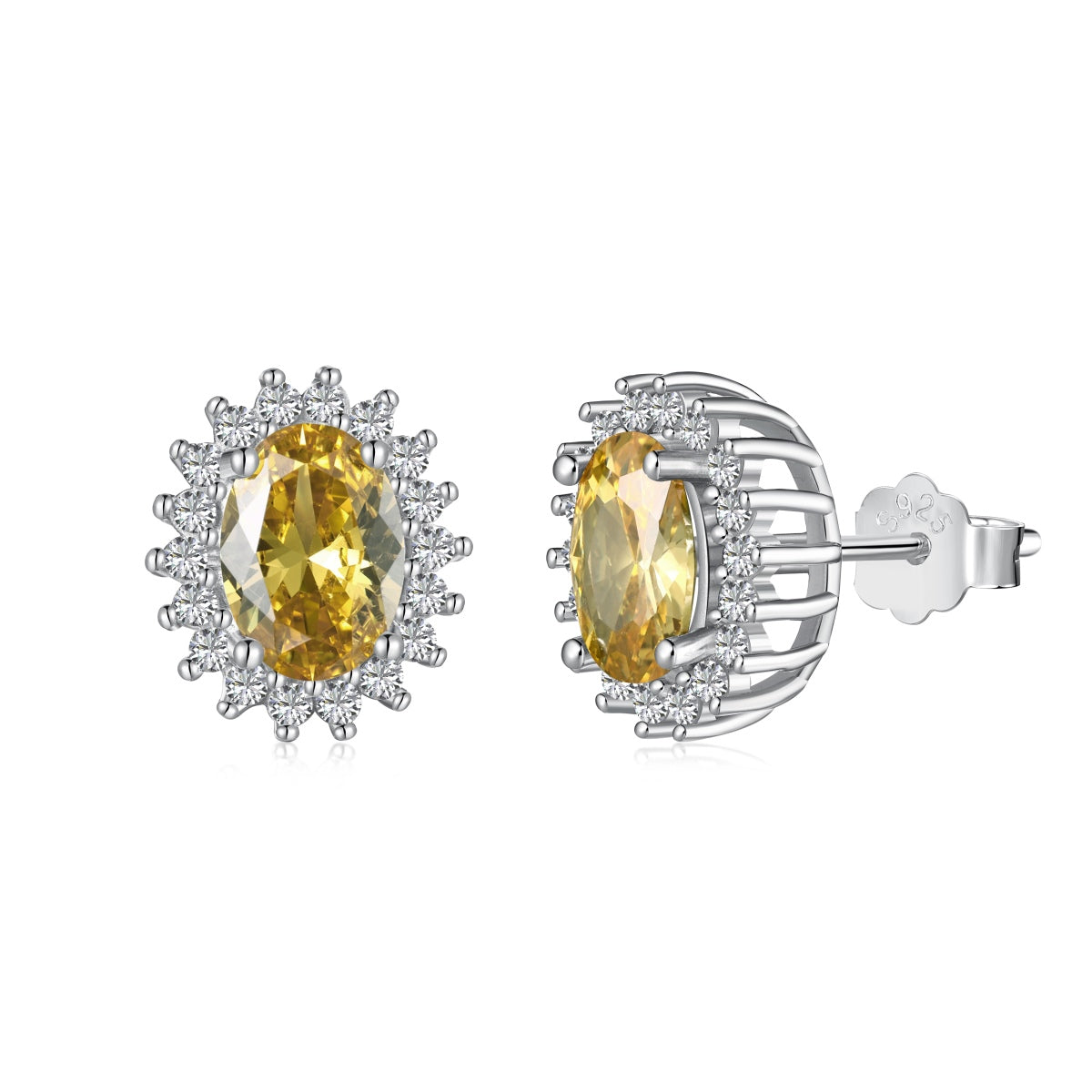 [Lumi Jewels]Delicate Radiant Oval Cut Daily Earrings
