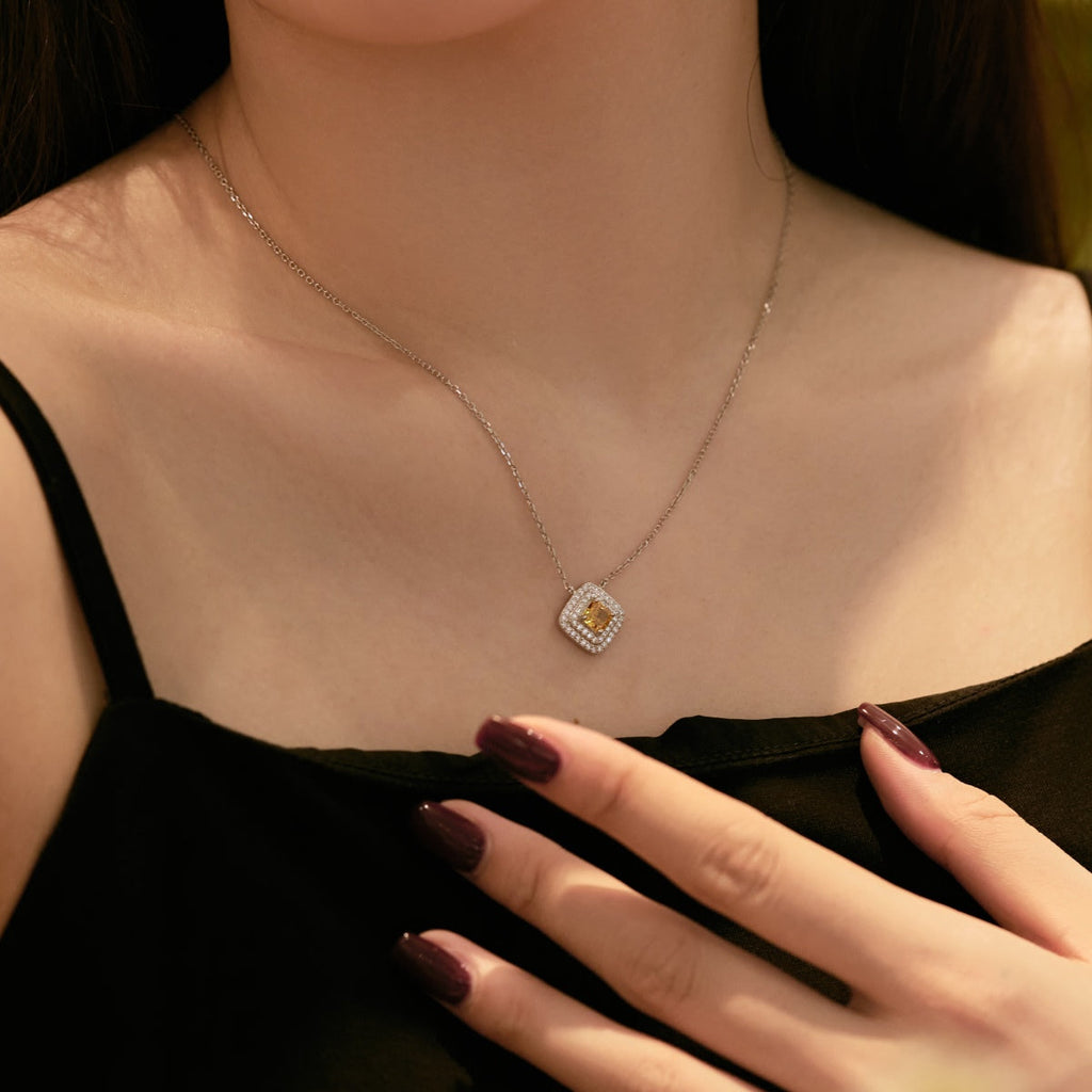 [Lumi Jewels]Sparkling Asscher Cut Necklace