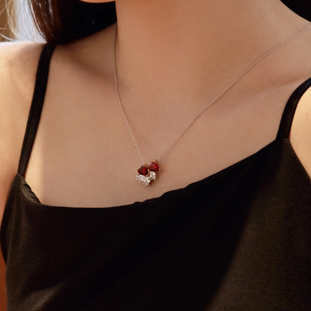 [Lumi Jewels]Dainty Red Heart Necklace