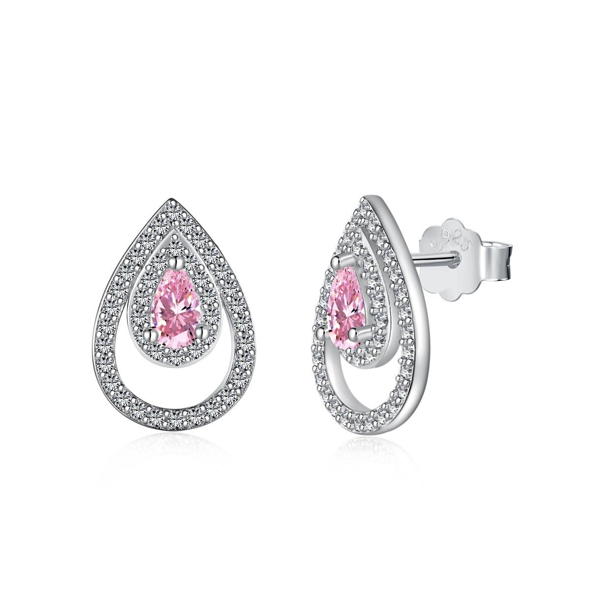 [Lumi Jewels]Sparkling Delicate Water Drop Shape Daily Earrings