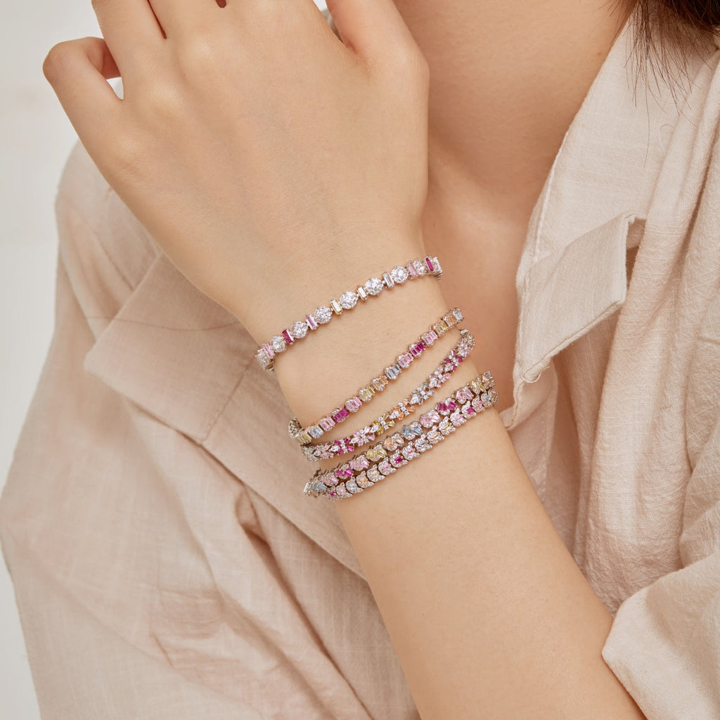 [Lumi Jewels]Radiant Colorful Round Shape Daily Bracelet