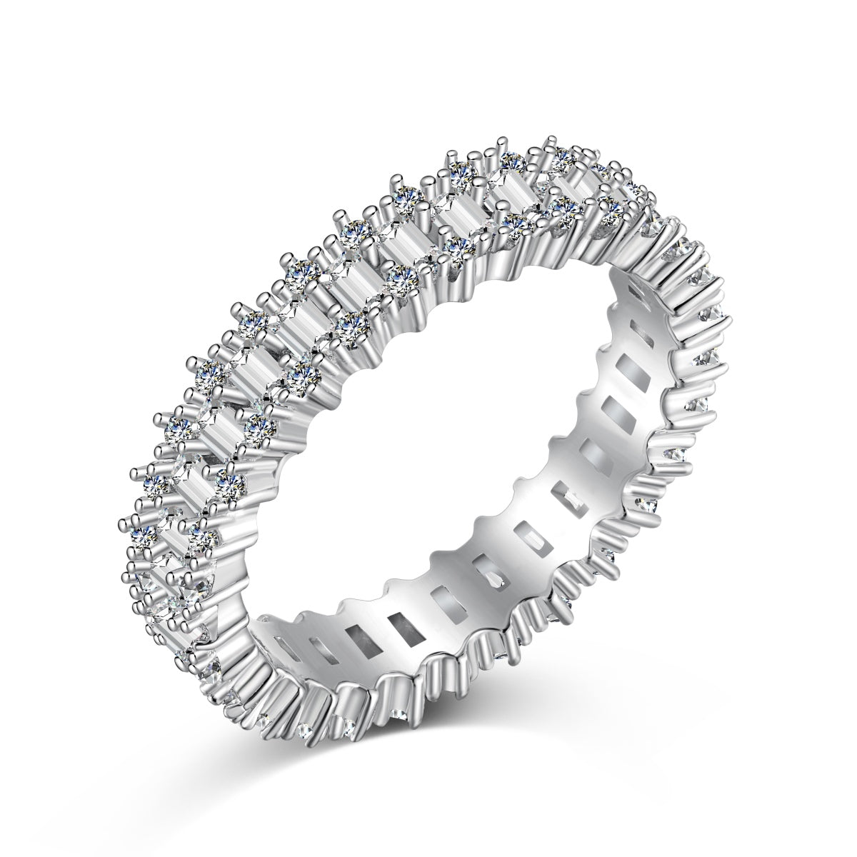 [Lumi Jewels]Splashy Ornate Emerald Cut Cocktail Ring