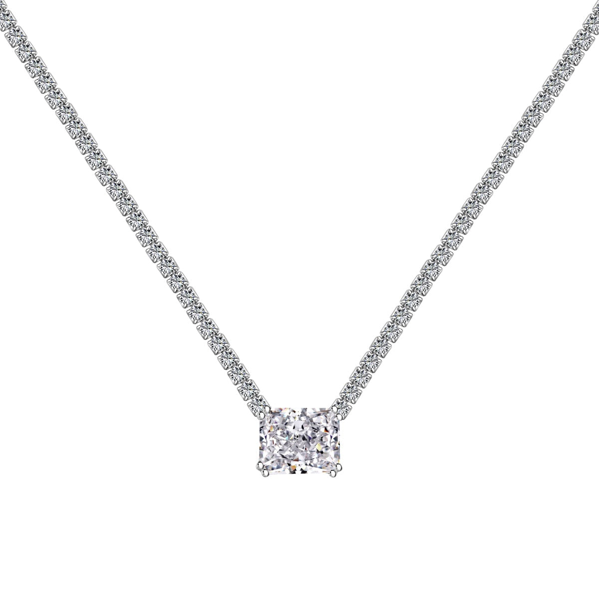 [Lumi Jewels]4.0 Carat Elegant Radiant Cut Necklace