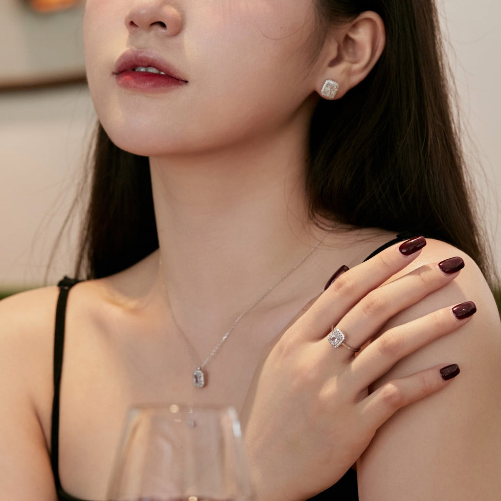 [Lumi Jewels]1.0 Carat Luxurious Dainty Emerald Cut Daily Earrings