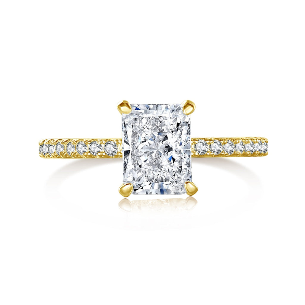[Lumi Jewels]2.0 Carat Dazzling Sparkling Radiant Cut Party Ring