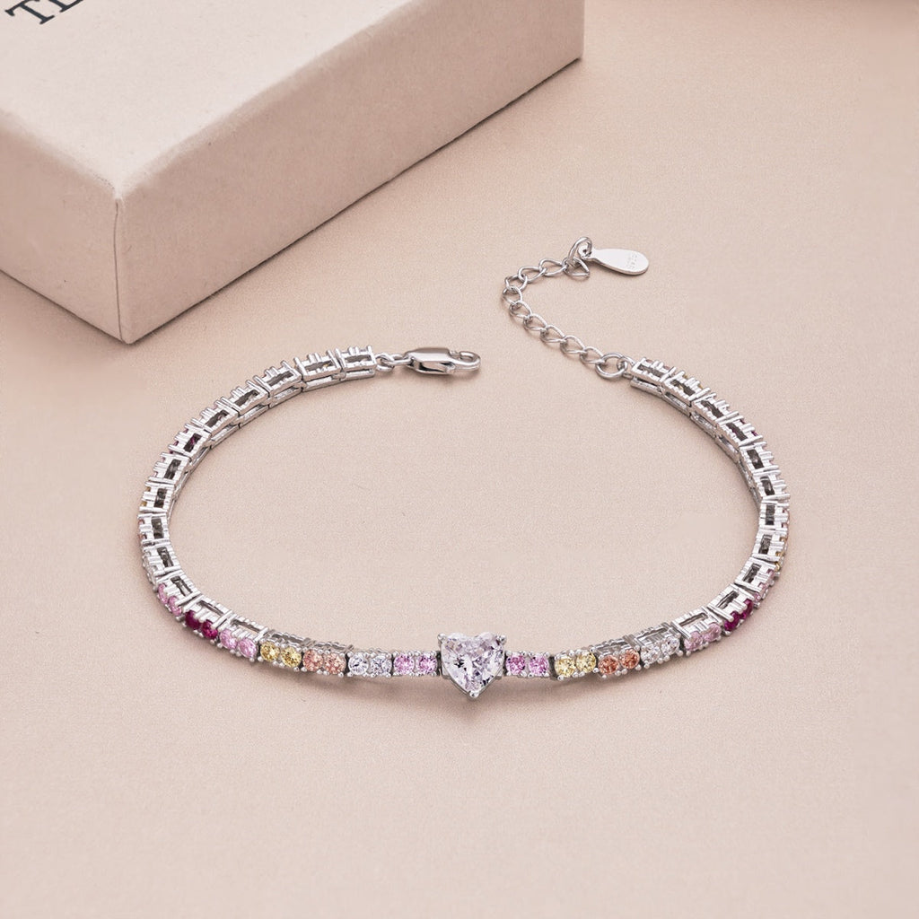 [Lumi Jewels]Delicate Romantic Heart Shape Lover Bracelet