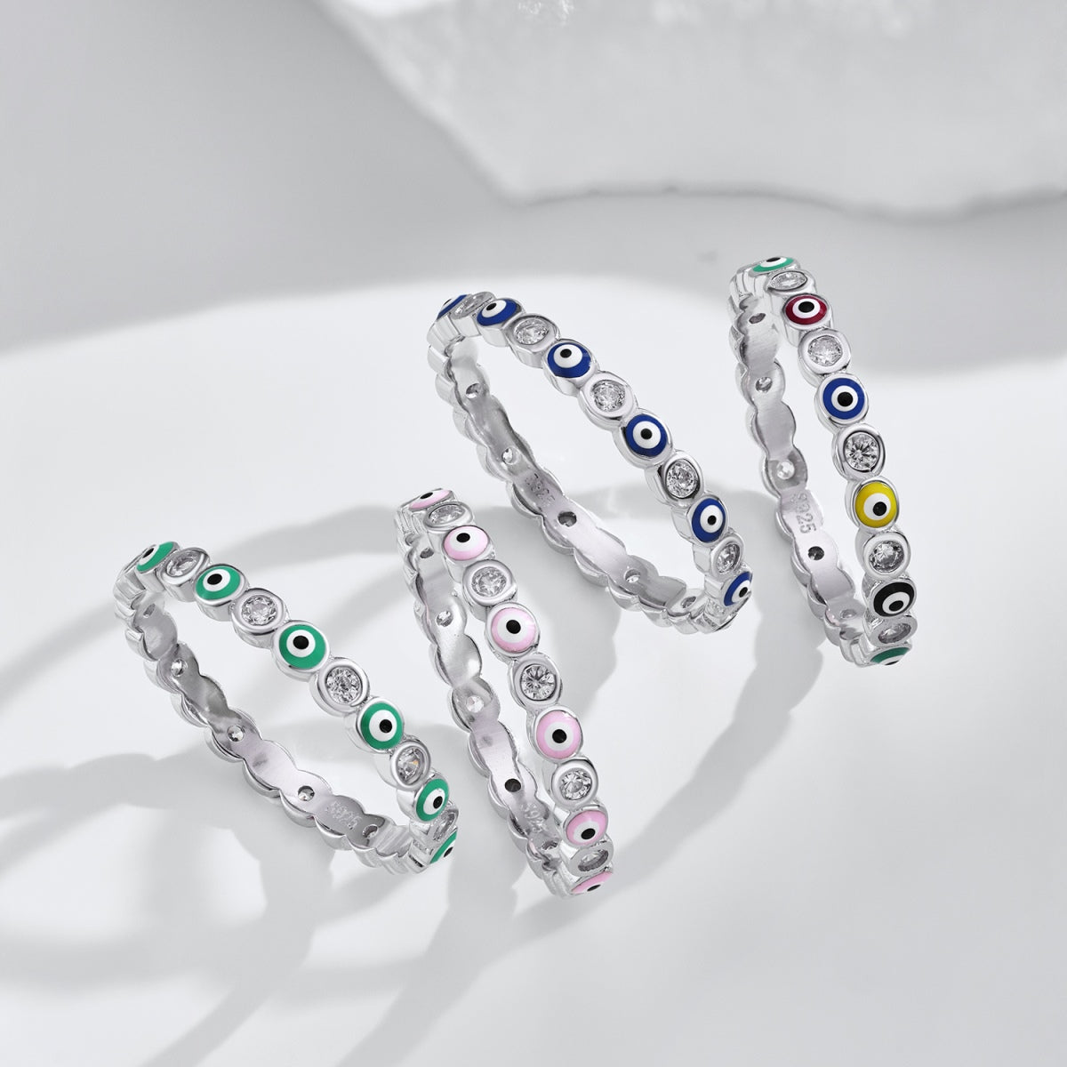 [Lumi Jewels]Sparkling Vibrant Round Shape Daily Ring