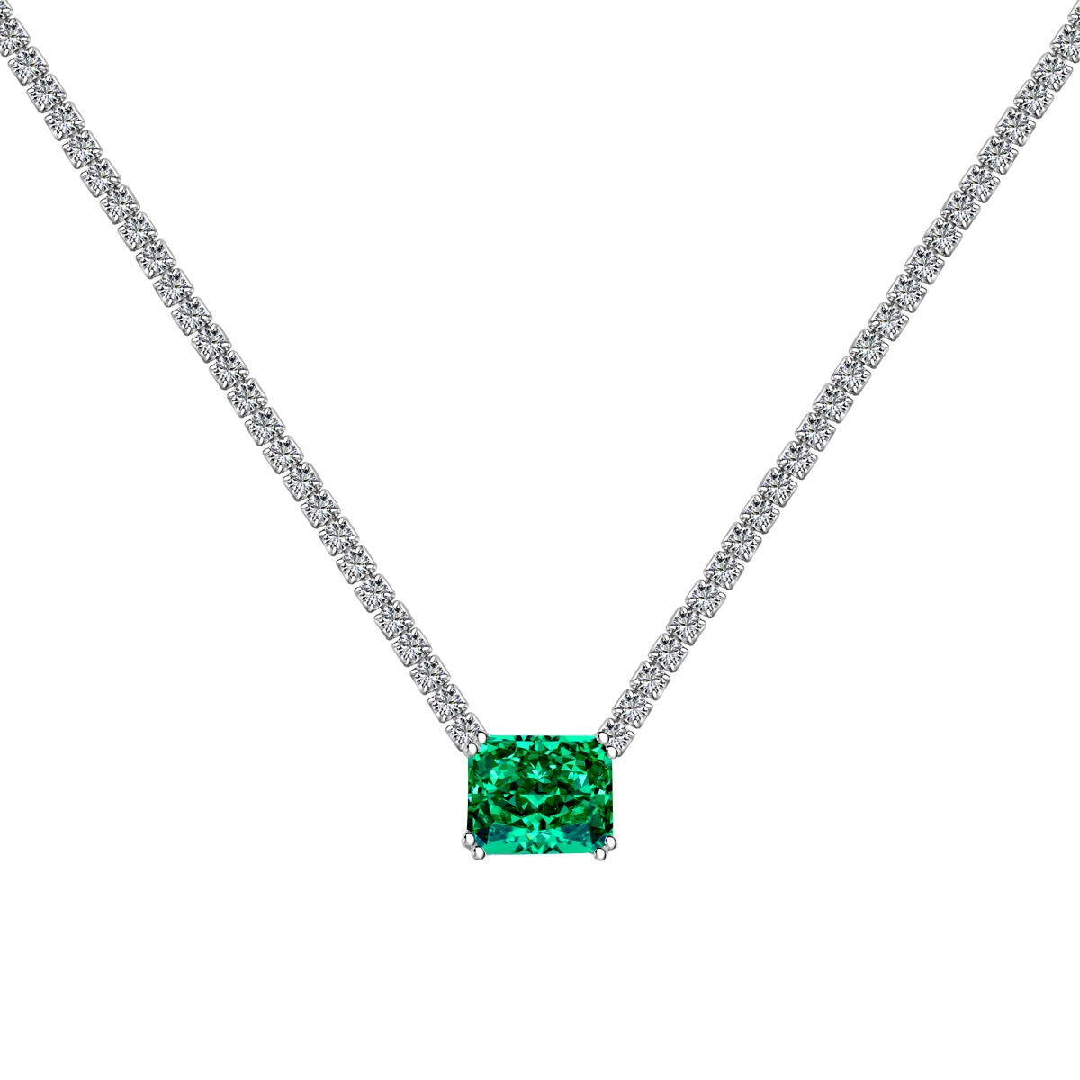 [Lumi Jewels]4.0 Carat Elegant Radiant Cut Necklace