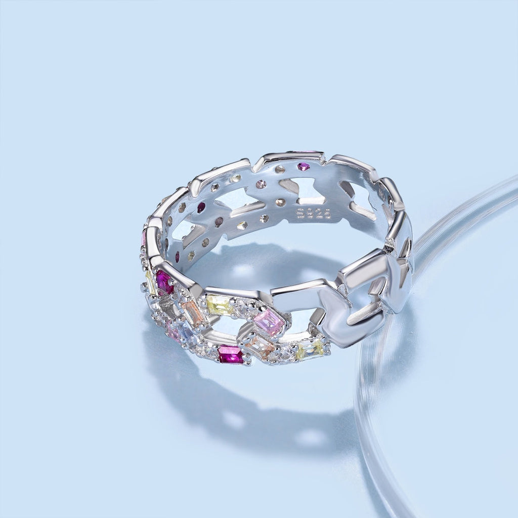 [Lumi Jewels]Sparkling Vibrant Emerald Cut Daily Ring